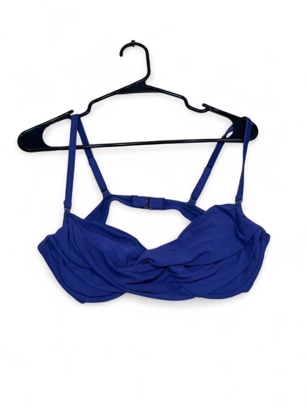 Robin Piccone Royal Blue Twist-Front Bikini Top